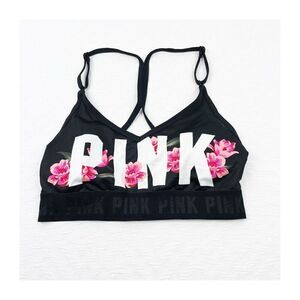 BUY 1 GET 1 FREE Victorias Secret floral letters sports bra Racerback black smal